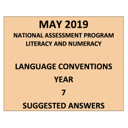 2019 ACARA NAPLAN Language Answers Year 7